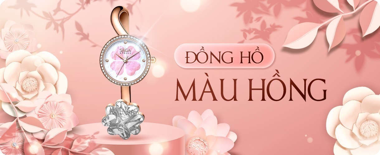 Đồng hồ màu hồng nữ ngọt ngào, nàng thơ thanh lịch