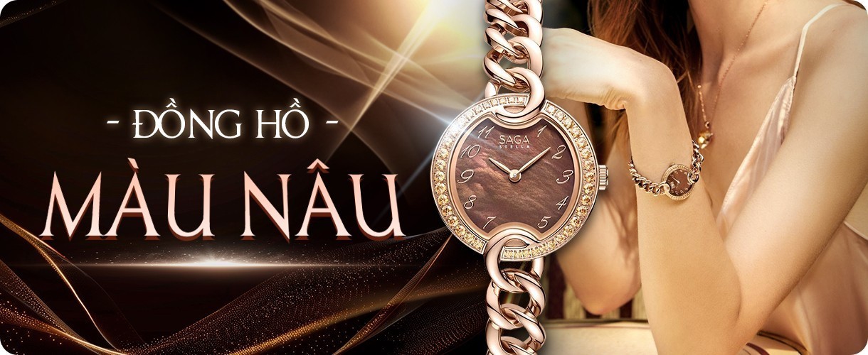 Đồng hồ màu nâu đất nền nã, thanh lịch, chính hãng 100%