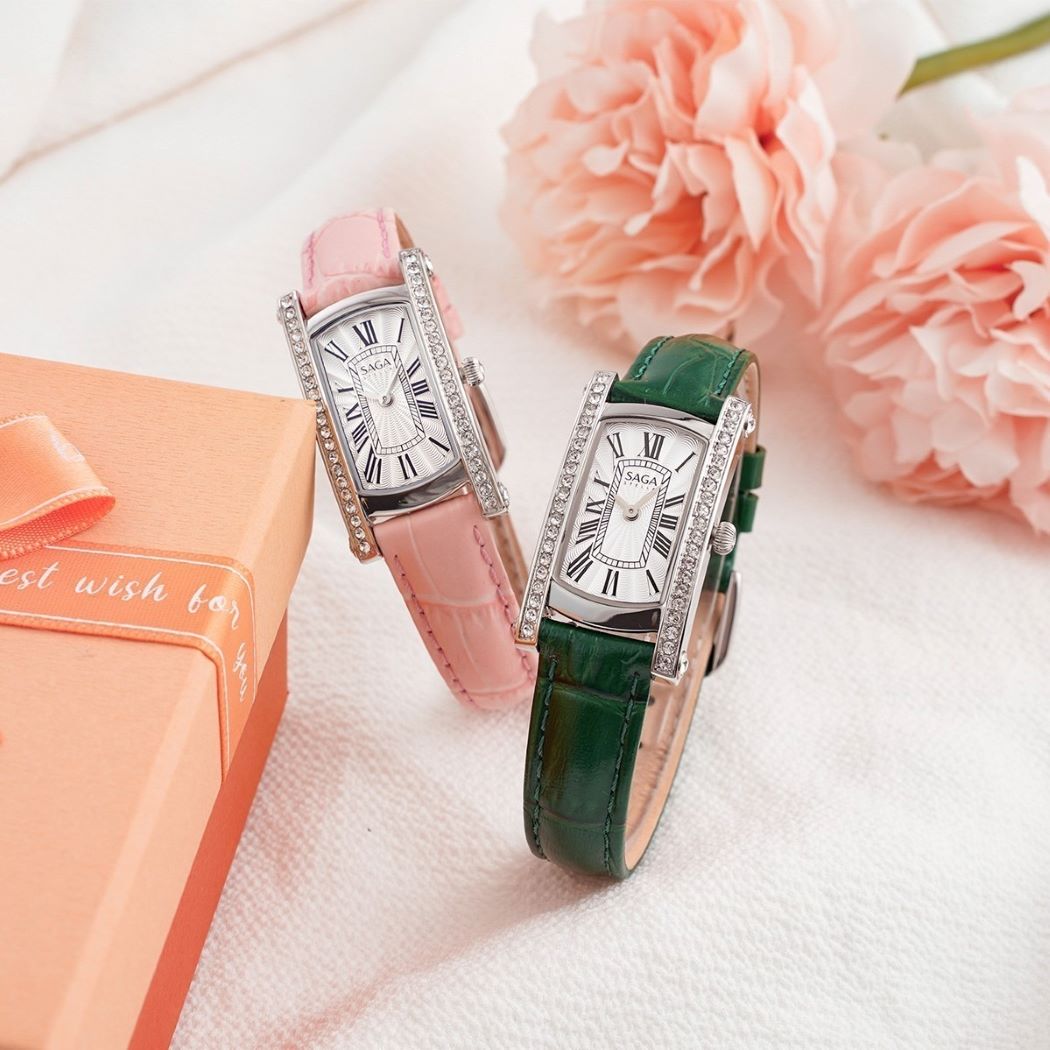 Đồng hồ mặt chữ nhật Saga Stella Rectangle