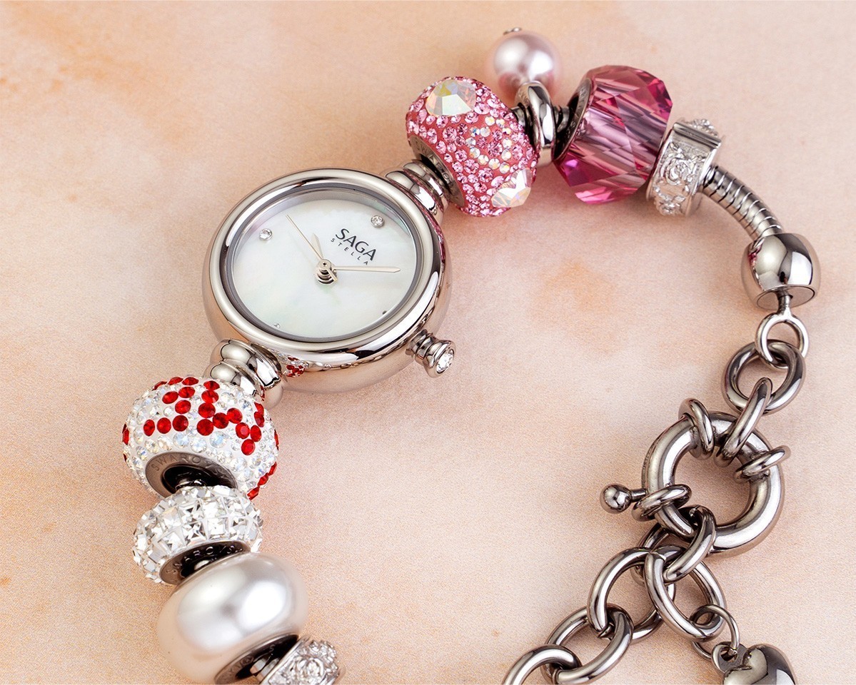 Saga Charm 53229-SVMWSV-1 – Mặt số xà cừ 20mm – Charm hồng 5 Mặt số Saga Charm 53229-SVMWSV-1