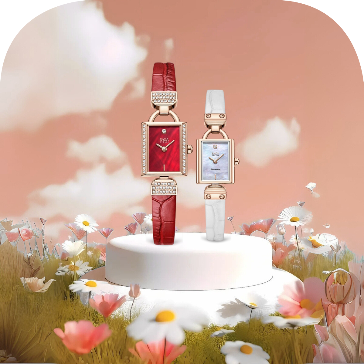 Đồng hồ Saga MOP Diamonds