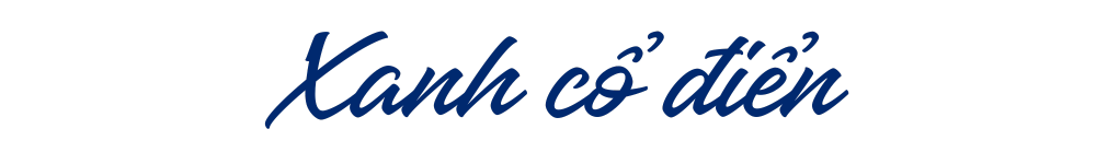 Mặt số khảm xà cừ màu xanh cổ điển