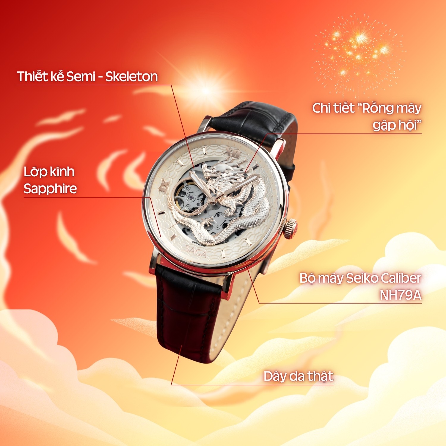 Thiết kế của Saga Long Xing Da Da 13665-SVPEBK-3LH