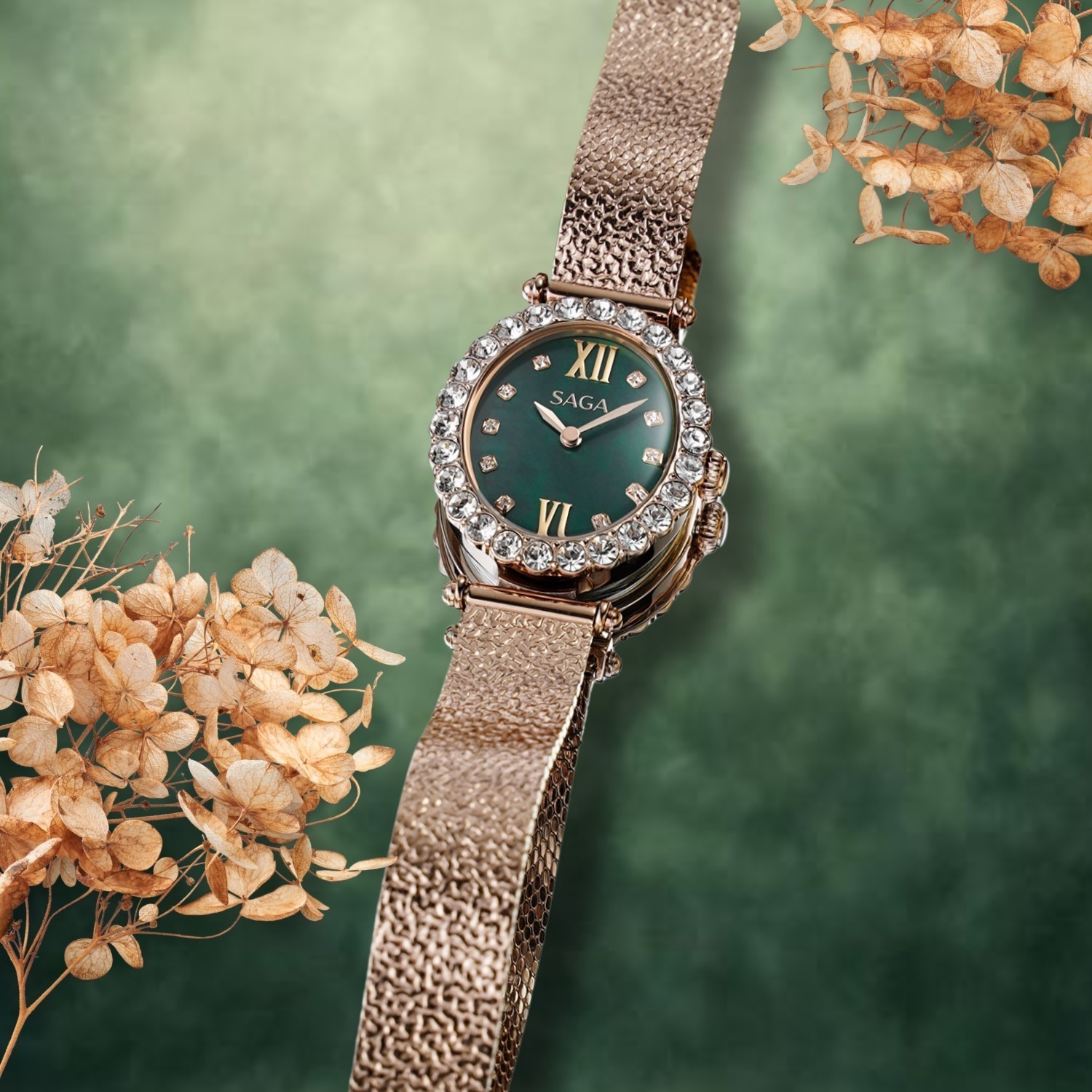 Dây đeo mesh mạ PVD của Saga Mirror