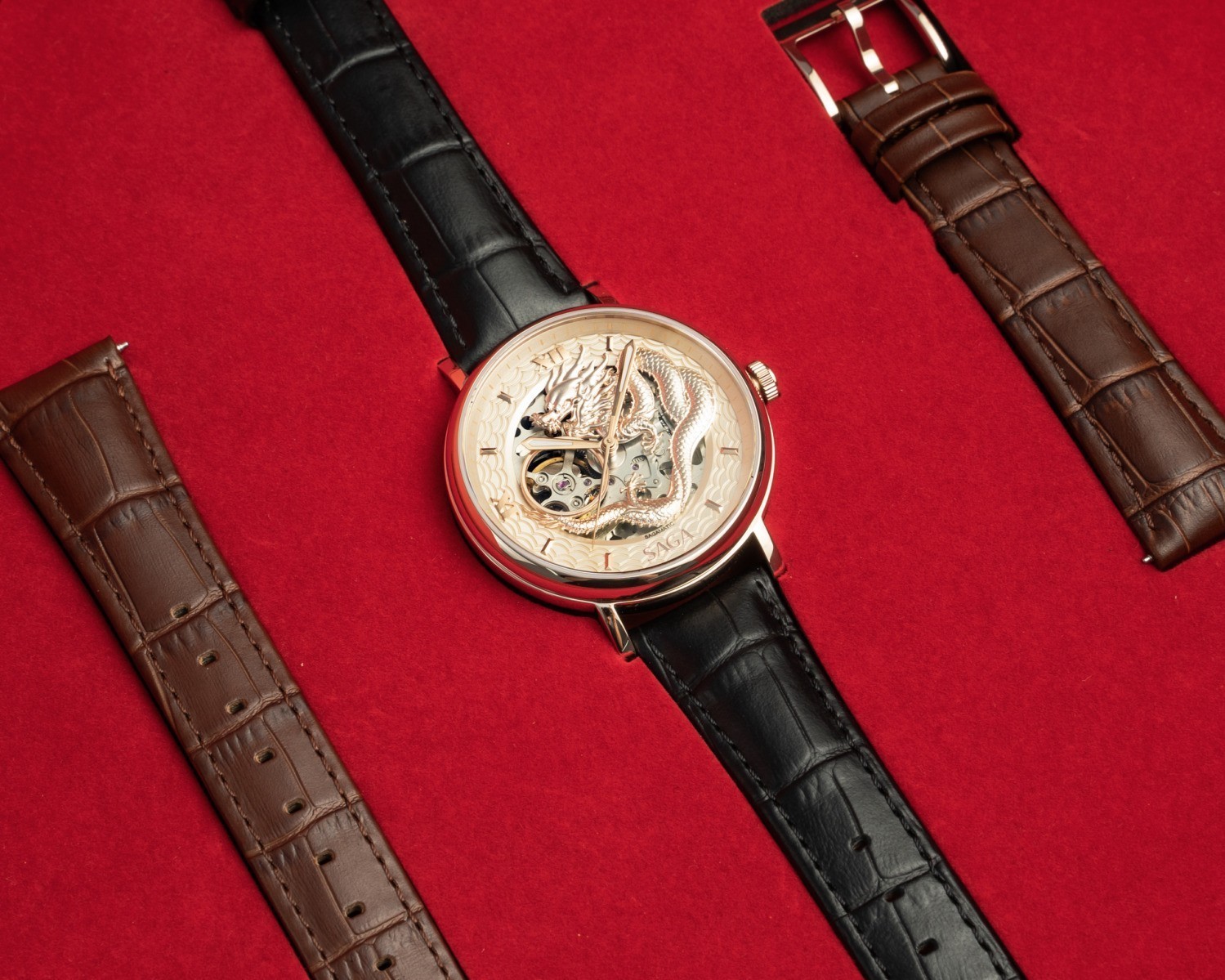 Dây đeo Saga Long Xing Da Da 13665-SVPEBK-3LH