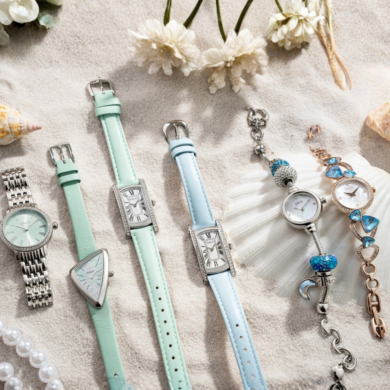 Thiết kế đồng hồ thời trang nữ Saga mang phong cách trang sức