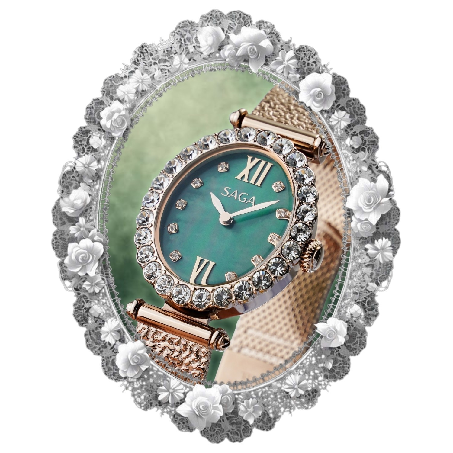 Thiết kế không vấu của đồng hồ Saga Mirror