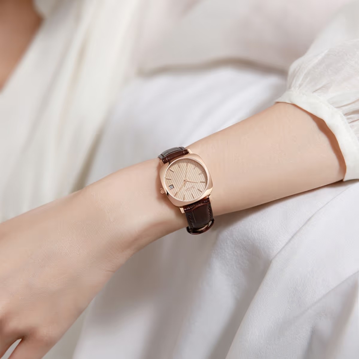 Dây da nâu của Saga 71980-RGRGBN-2