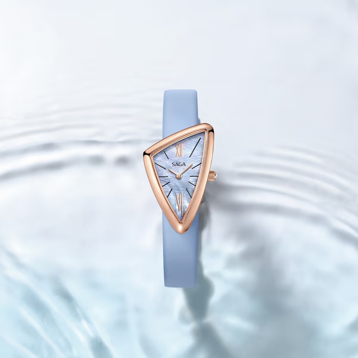 Dây da xanh dương của Saga 80746-RGLBLB-2