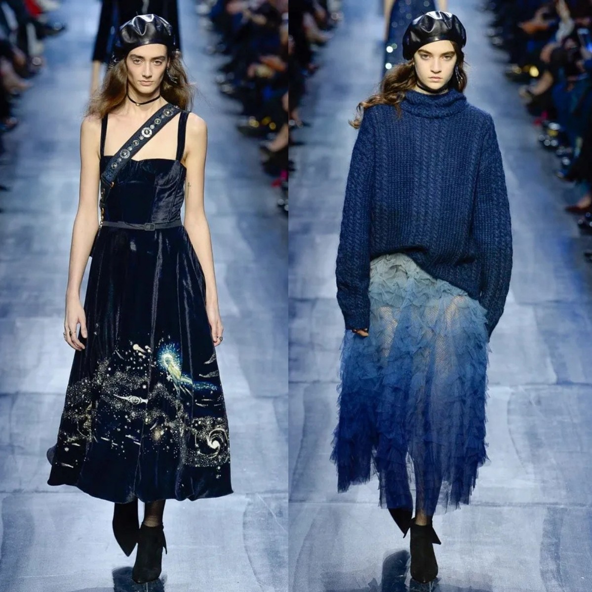 Những trang phục xanh navy trên sàn diễn thời trang