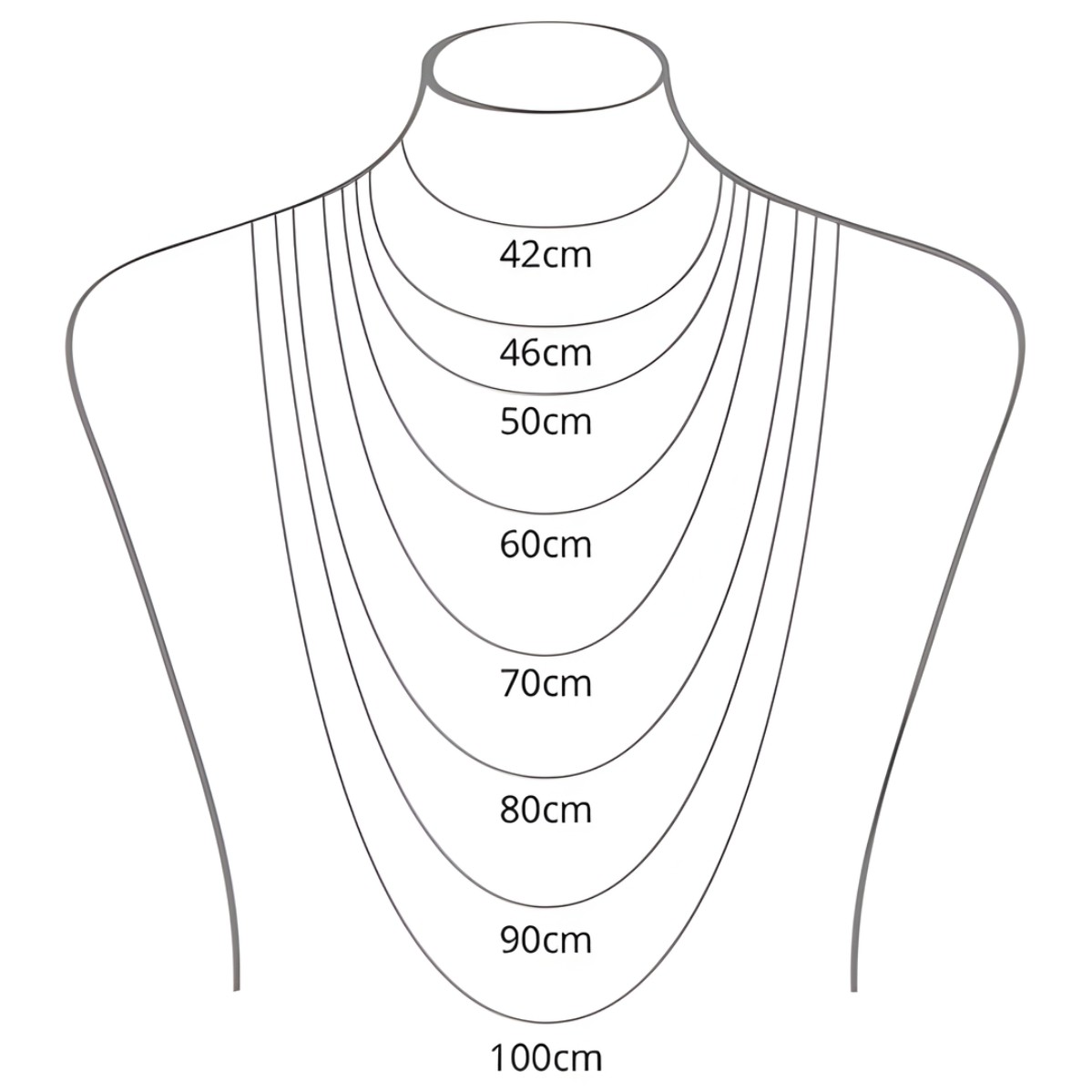 Chọn dây chuyền theo kích thước dây