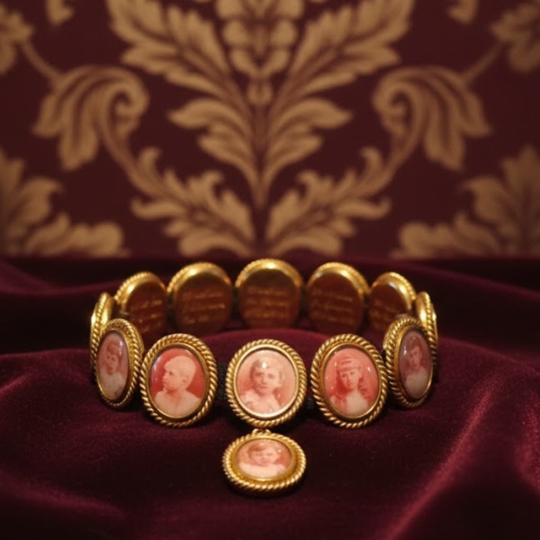 Món phụ kiện charm của Nữ hoàng Victoria khắc hình 13 người cháu của bà