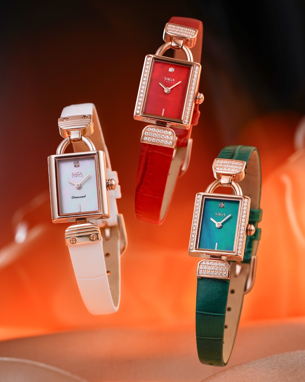 Đồng hồ đính kim cương Saga MOP Diamonds