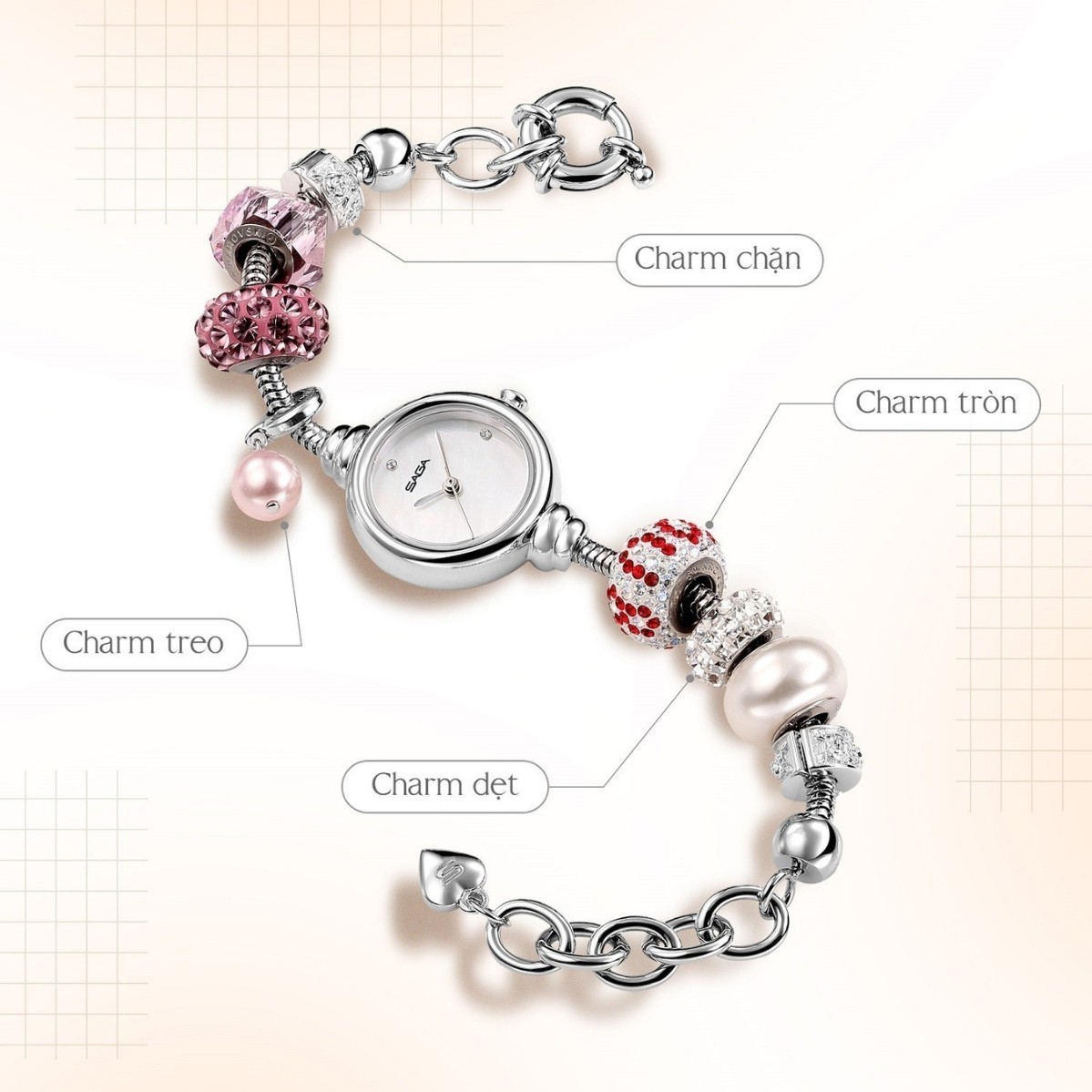 Các loại charm mà Saga đã sử dụng