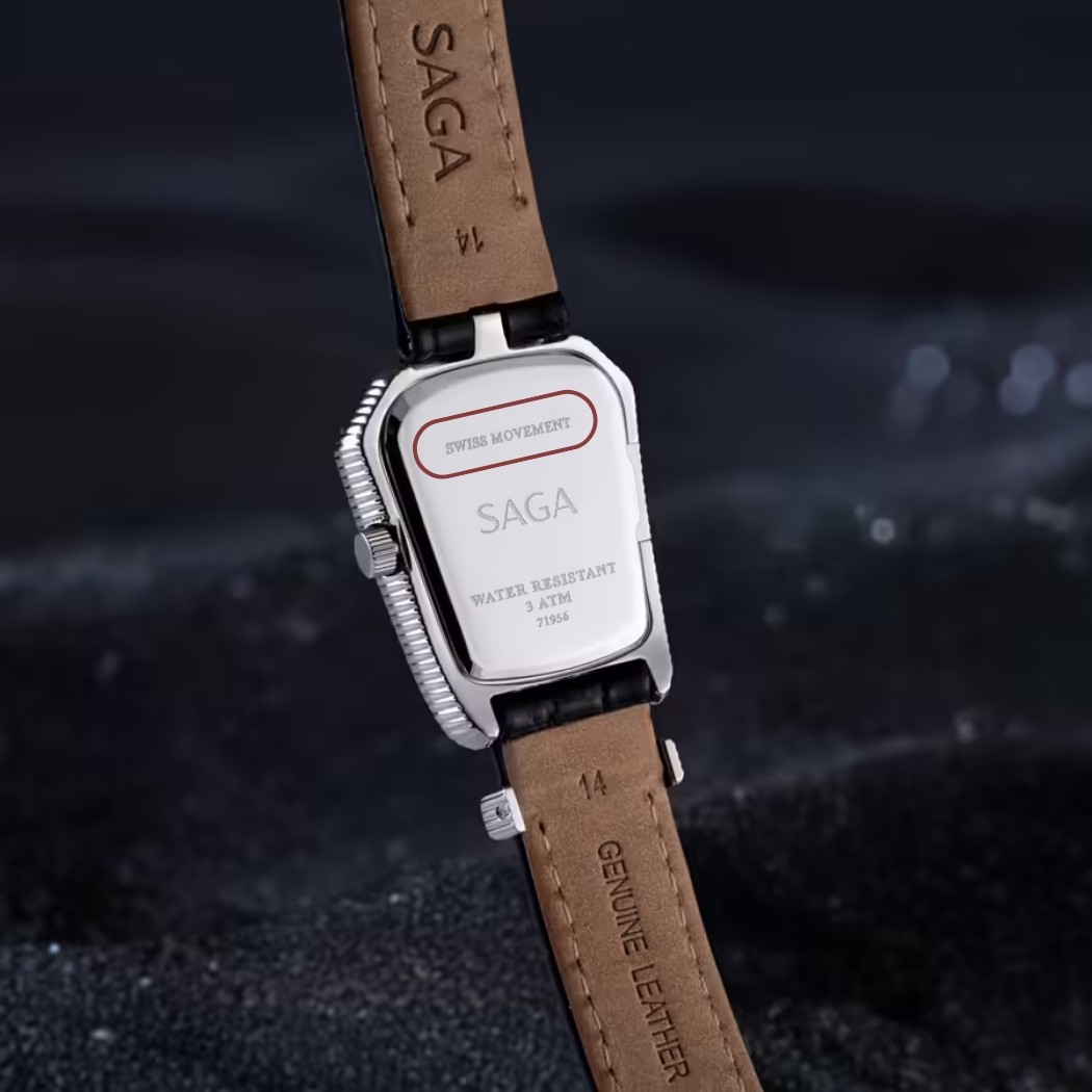 Nhật biết đồng hồ Swiss Movt qua mặt sau