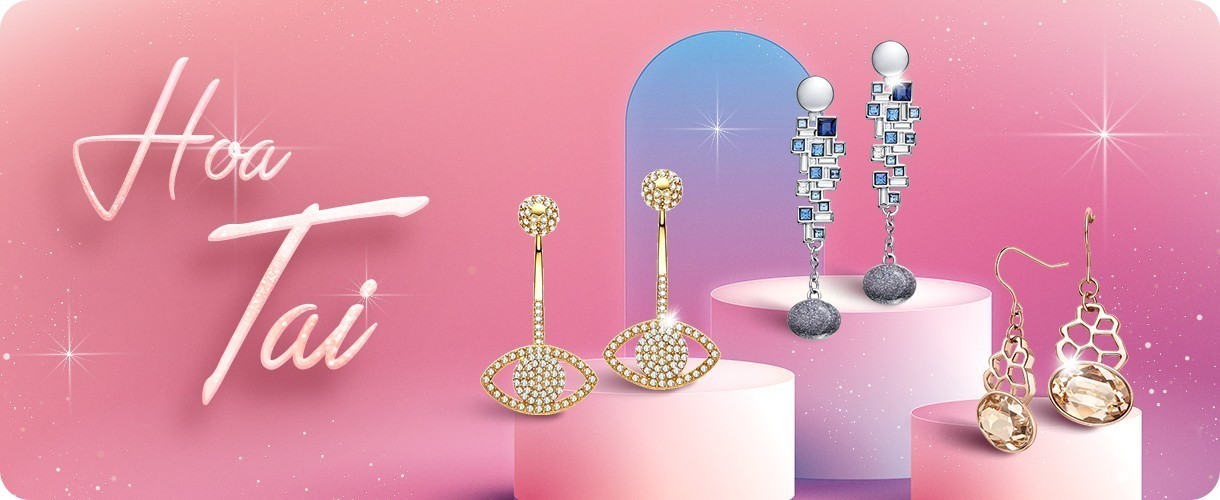 Các mẫu hoa tai đẹp, thời trang, chính hãng