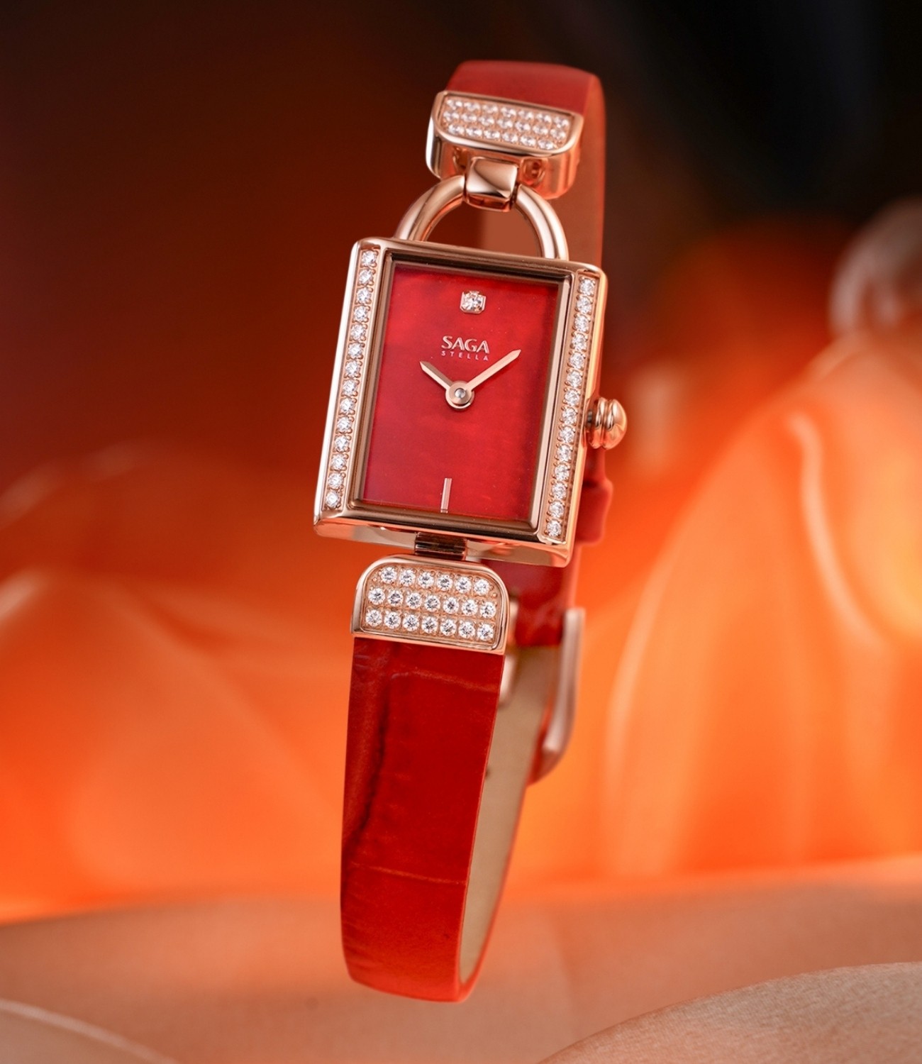 Đồng hồ da cá sấu 71936-RGRDRD-2 chính hãng