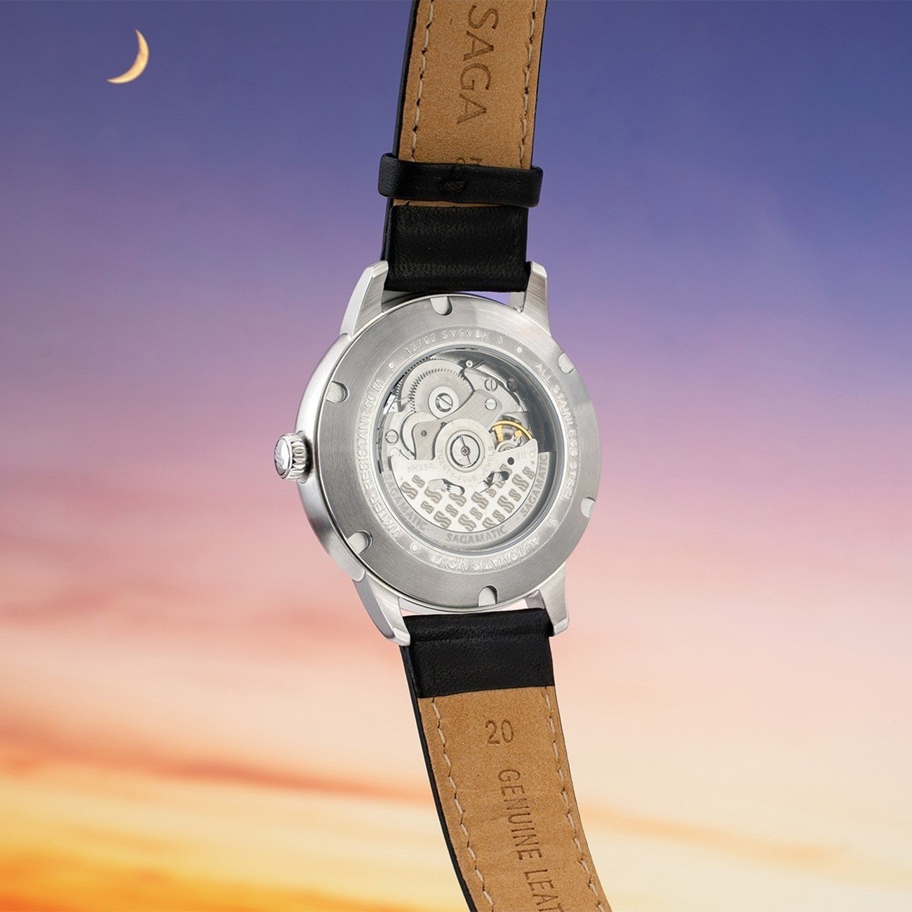 Bộ máy NH35A của Saga 13702-SVSVBK-3