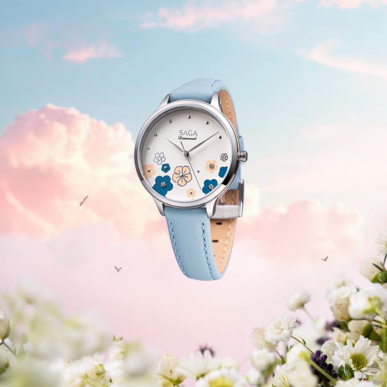 Đồng hồ Saga 54390-SVCRBL-2 ở trạng thái tĩnh