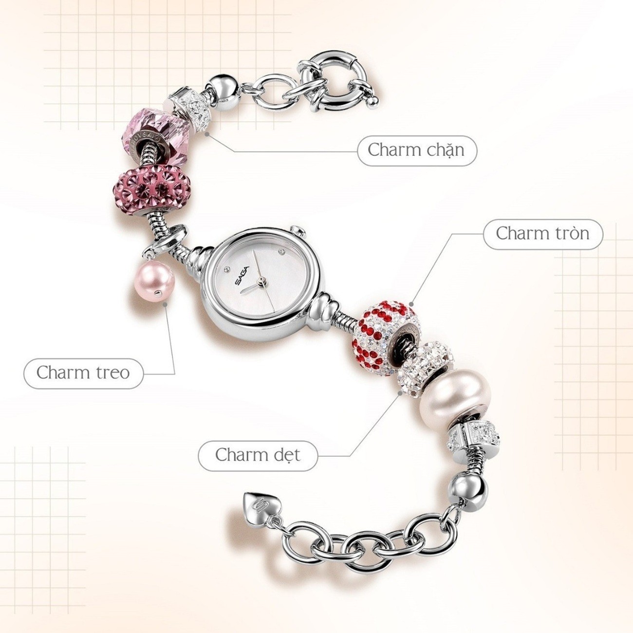 Các loại charm mà Saga đã sử dụng